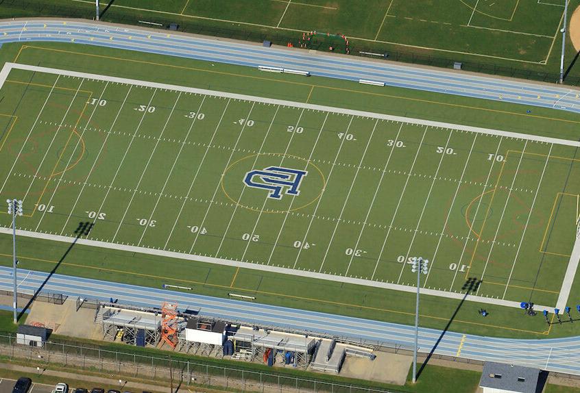 Aerial view of the Poly Prep Dyker Heights Football field